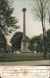 Soldiers and Sailors Monument, Lebanon, PA Postcard