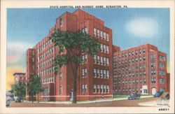 State Hospital and Nurses' Home, Scranton, PA Postcard