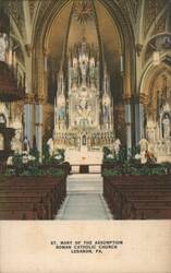 St. Mary of the Assumption Roman Catholic Church Interior Postcard