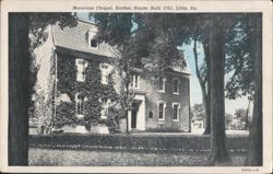 Moravian Chapel, Brother House, Built 1761, Lititz, PA Postcard