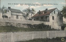 Home of Mordecai Lincoln, Great-Great Grandfather, Built 1733 Postcard