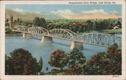 Susquehanna River Bridge, Lock Haven, PA Postcard