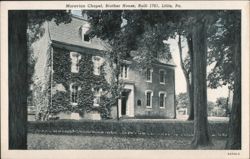 Moravian Chapel, Brother House, Built 1761, Lititz, PA Postcard