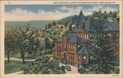 Main Entrance, State Teachers College Postcard