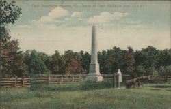 Paoli Monument, Scene of Paoli Massacre Sept. 20th 1777 Postcard