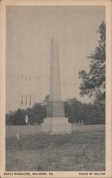Paoli Massacre Monument, Malvern, PA Postcard