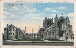 First Methodist Church, Cornell St and Versailles Ave Postcard