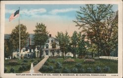 Restless Oaks, Residence of Col. Henry W. Shoemaker Postcard