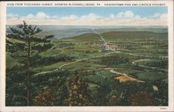 View from Tuscarora Summit, McConnellsburg, PA Postcard