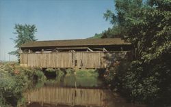 Old Covered Bridge at Buttonwood Postcard