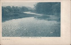 Tioga River, Mansfield, PA Postcard