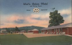 West's Deluxe Motel & Dining Room, AAA Approved Postcard