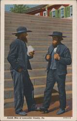 Amish Men of Lancaster County, PA Postcard