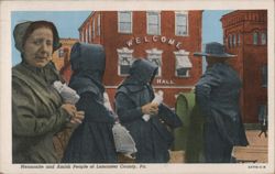 Mennonite and Amish People, Welcome Hall, Lancaster County, PA Postcard