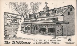 The Willows Motel Lodge Restaurant, Pennsylvania Dutch Postcard