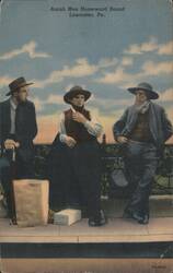 Amish Men Homeward Bound Postcard
