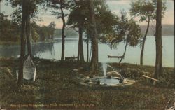 View of Lake Teedyuskung from The Wood Loch Park, Pa. Postcard