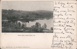 Twin Lake, Lake Como, PA Postcard