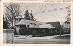 Saint James Church, Langhorne, Pennsylvania Postcard