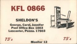 KFL 0866 SHELDON'S Family Personalized Card with Guillotine Postcard
