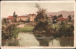 City Park and Hotel Green, Pasadena Postcard