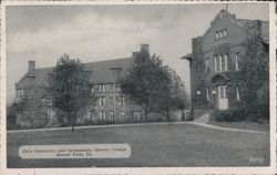 Girls Dormitory and Gymnasium, Geneva College Postcard
