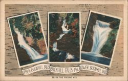 Buckhill Falls, Upper, Middle & Lower Views, PA Postcard
