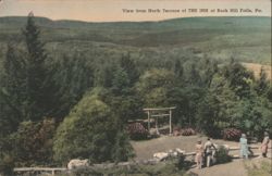 View from North Terrace of THE INN at Buck Hill Falls, Pa. Postcard