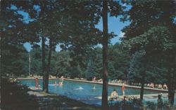 The Swimming Pool, Buck Hill Falls, PA, Pocono Mountains Postcard