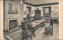 Fraktur Room, Berks County Woodwork, Winterthur Museum Postcard