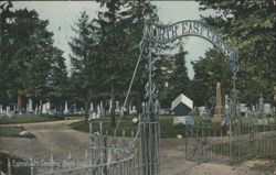 North East Cemetery Entrance, North East, PA Postcard