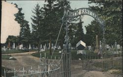 North East Cemetery Entrance, PA Postcard