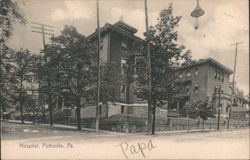 Hospital, Pottsville, PA Postcard