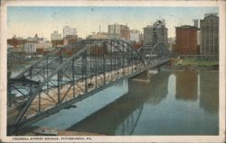 Federal Street Bridge, Pittsburgh Postcard
