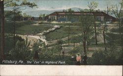 The Zoo in Highland Park, Pittsburg, PA Postcard