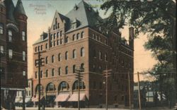 Burlington, VT Masonic Temple Postcard