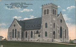 Schwenkfelder Church, Palm, PA - Erected 1910 Postcard