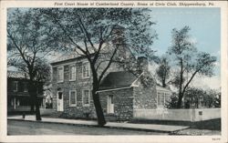 First Court House of Cumberland County, Home of Civic Club Postcard