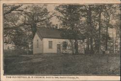 Old Bethel M. E. Church, Built 1840, Beaver County, PA Postcard