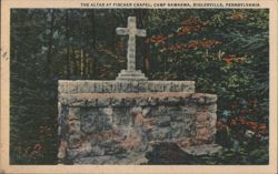 Altar at Fischer Chapel, Camp Nawakwa, Biglerville, PA Postcard