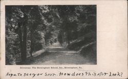 Driveway, The Birmingham School, Birmingham, PA Postcard