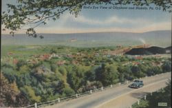 Bird's Eye View of Olyphant and Blakely, PA Postcard