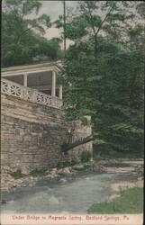 Under Bridge to Magnesia Spring, Bedford Springs, PA Postcard