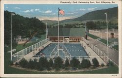 Community Park Swimming Pool, Port Allegany, PA Postcard