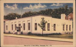 U. S. Post Office, Aliquippa, PA Postcard