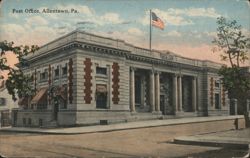 Post Office, Allentown, PA Postcard
