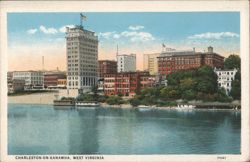 Charleston-on-Kanawha, West Virginia Skyline Postcard