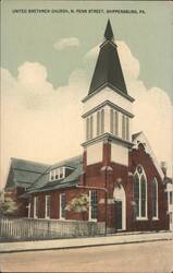 United Brethren Church, N. Penn Street Postcard