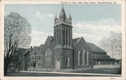 Church of God, East King Street, Shippensburg, PA Postcard