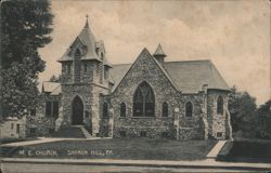 M. E. Church, Sharon Hill, PA Postcard